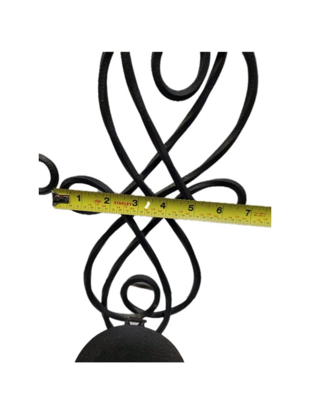 Candle Holder Wrought Iron 20 Inch Wall Hanging  Loop Design Mid Century Set of - Picture 4 of 6